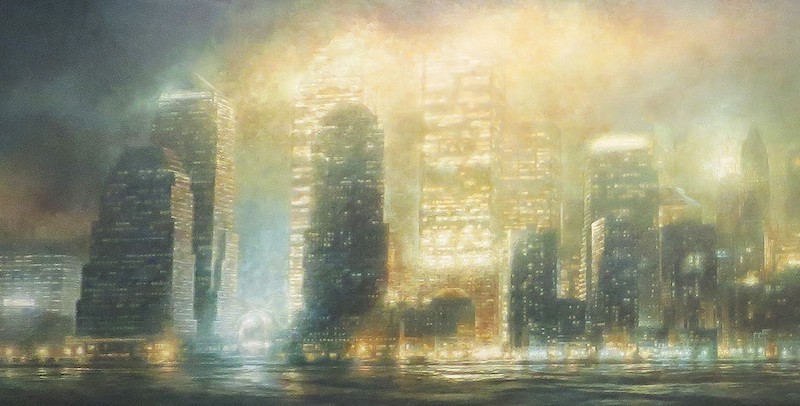 New York, February, Night (Detail 1)