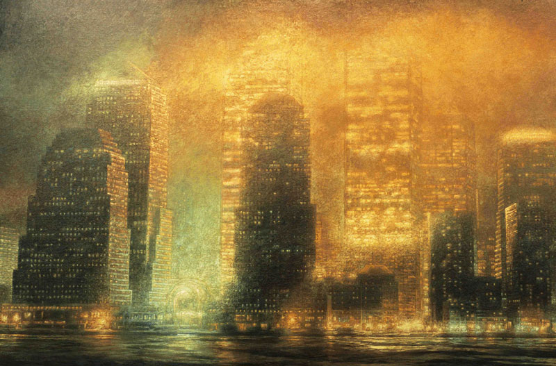 New York, February, Night (Detail 1)